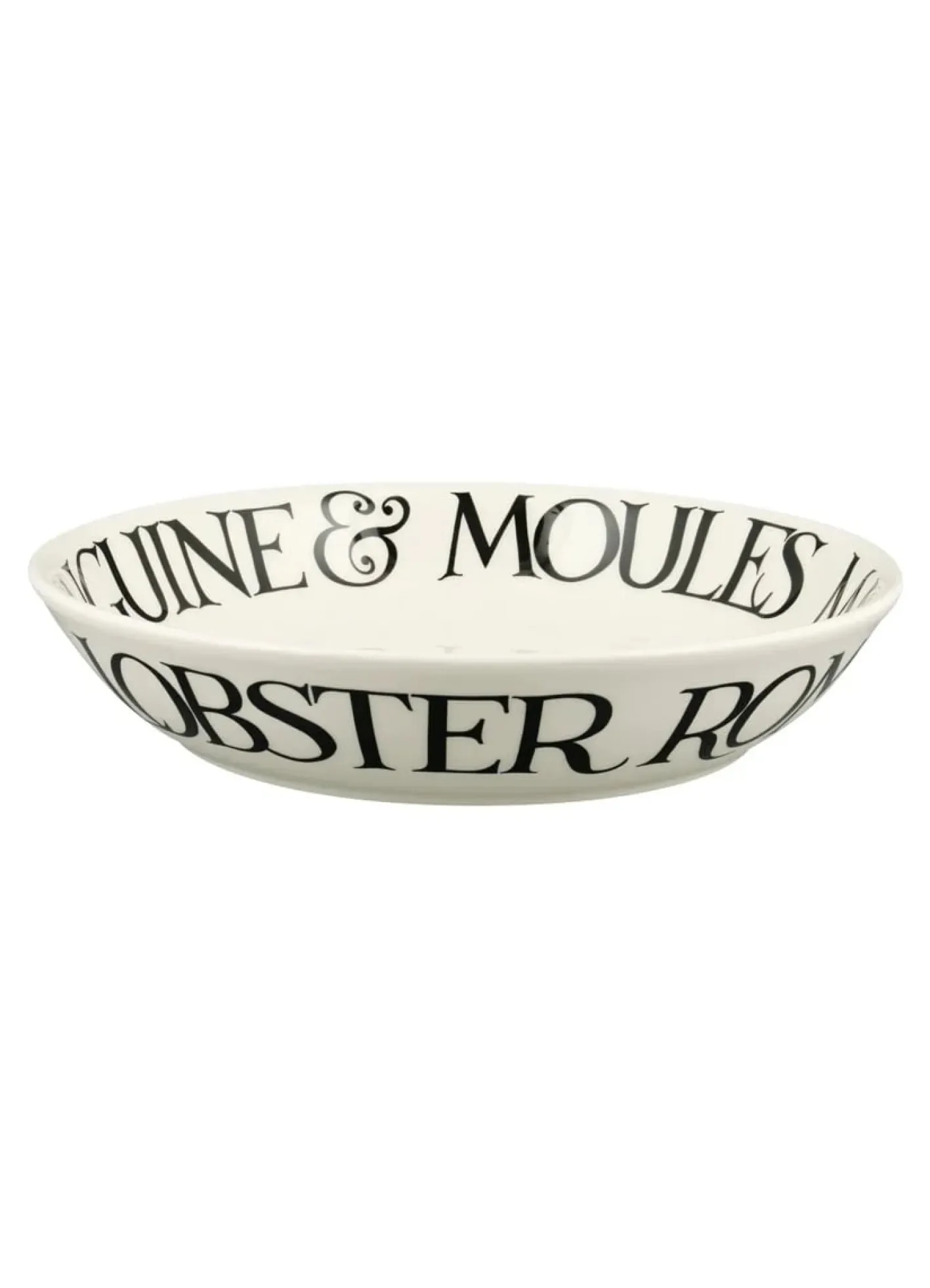 Emma Bridgewater Black Toast Crab Linguini Medium Pasta Bowl