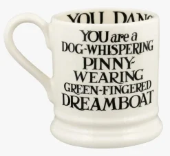 Emma Bridgewater Black Toast King & Queen Set of 2 1/2 Pint Mugs