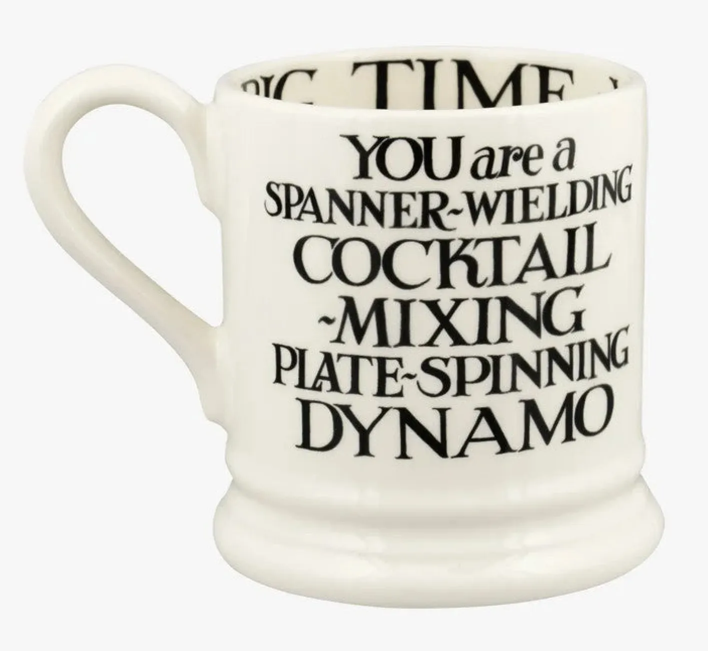 Emma Bridgewater Black Toast King & Queen Set of 2 1/2 Pint Mugs