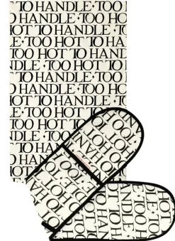 Emma Bridgewater Black Toast Oven Glove & Tea Towel Set