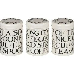 Emma Bridgewater Black Toast Set of 3 Caddies