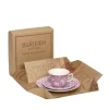 Burleigh Blossom Calico Teacup and Saucer 3 PC Boxed Set