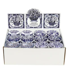 Elite Tins Blue & White Mini Round Tin