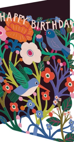 Roger La Borde Blue Birds, Birthday Laser Greeting Card