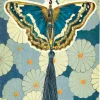 Madame Treacle Blue Butterfly Hanging Fandangle Card