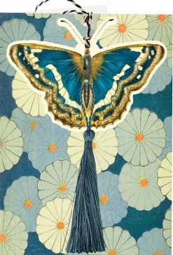 Madame Treacle Blue Butterfly Hanging Fandangle Card
