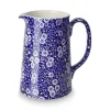 Burleigh Blue Calico Large Tankard Jug