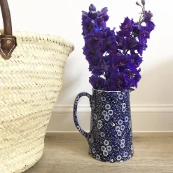 Burleigh Blue Calico Large Tankard Jug
