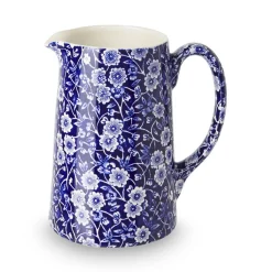 Burleigh Blue Calico Medium Tankard Jug