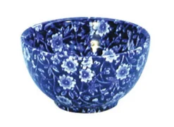 Burleigh Blue Calico Small Sugar Bowl - 3.75in/9.5cm