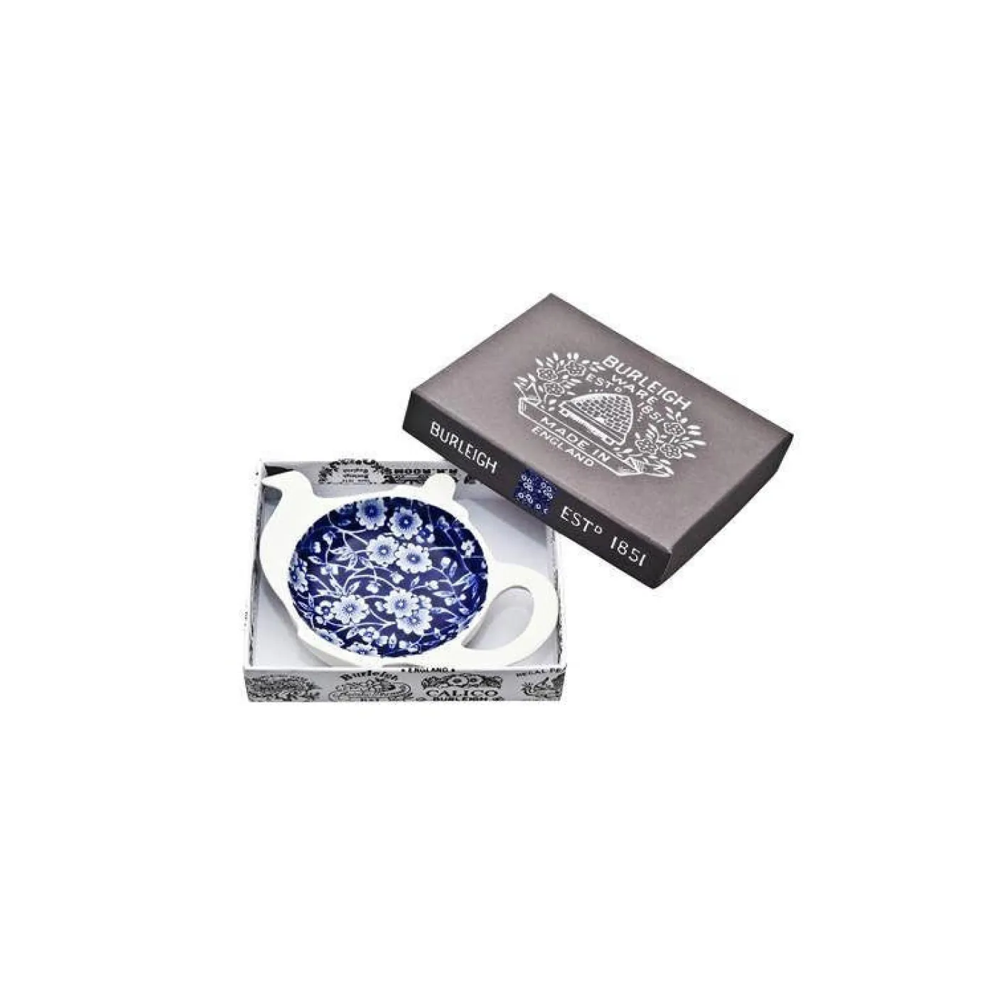 Burleigh Blue Calico Small Teapot Tray