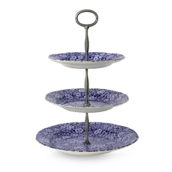 Burleigh Blue Calico 3 Tier Cake Stand