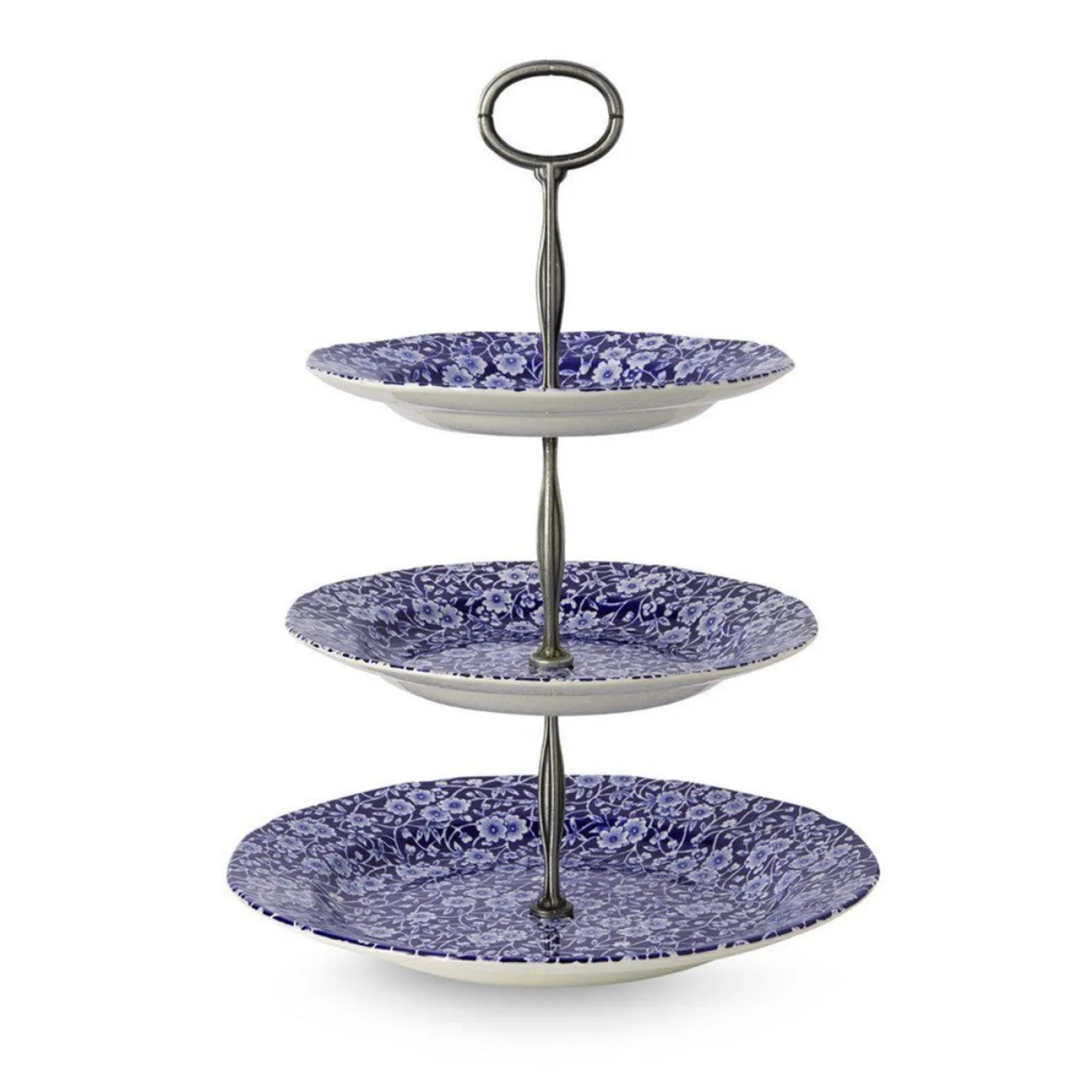 Burleigh Blue Calico 3 Tier Cake Stand