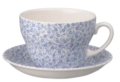 Burleigh Blue Felicity Breakfast Cup and Saucer