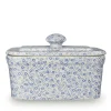 Burleigh Blue Felicity Butter Dish