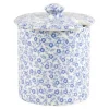 Burleigh Blue Felicity Covered Jam/Sugar Pot
