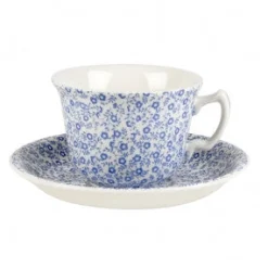 Burleigh Blue Felicity Teacup and Saucer