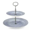 Burleigh Blue Felicity 2 Tier Cake Stand