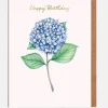 Lottie Murphy Blue Hydrangea Birthday Card