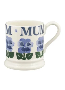 Emma Bridgewater Blue Pansies Mum 1/2 Pint Mug