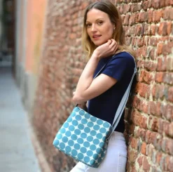Earth Squared Bags Blue Spot Logan Bag