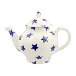 Emma Bridgewater Blue Star 4 Mug Teapot Boxed