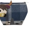 Earth Squared Bags Blue Tantallon Highland Cow Tweed  Purse