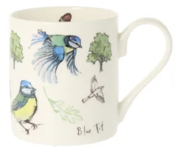 Mclaggan Smith 5 Blue Tits Bone China Mug