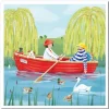 Emma Ball Boating on the Pond Greetings Card