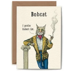 Bewilderbeest Bobcat Greetings Card