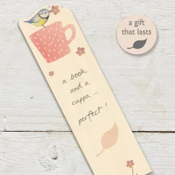 Ginger Betty Book & Cuppa Wooden Book Mark