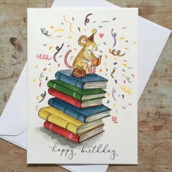 Ellie Hooi Illustration Book Lovers Birthday Greeting Card