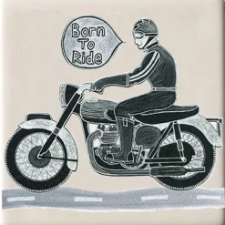 Moorland Pottery Born To Ride Coaster by