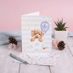 Wrendale Designs Bouncing Boy - It's a Boy Greetings Card
