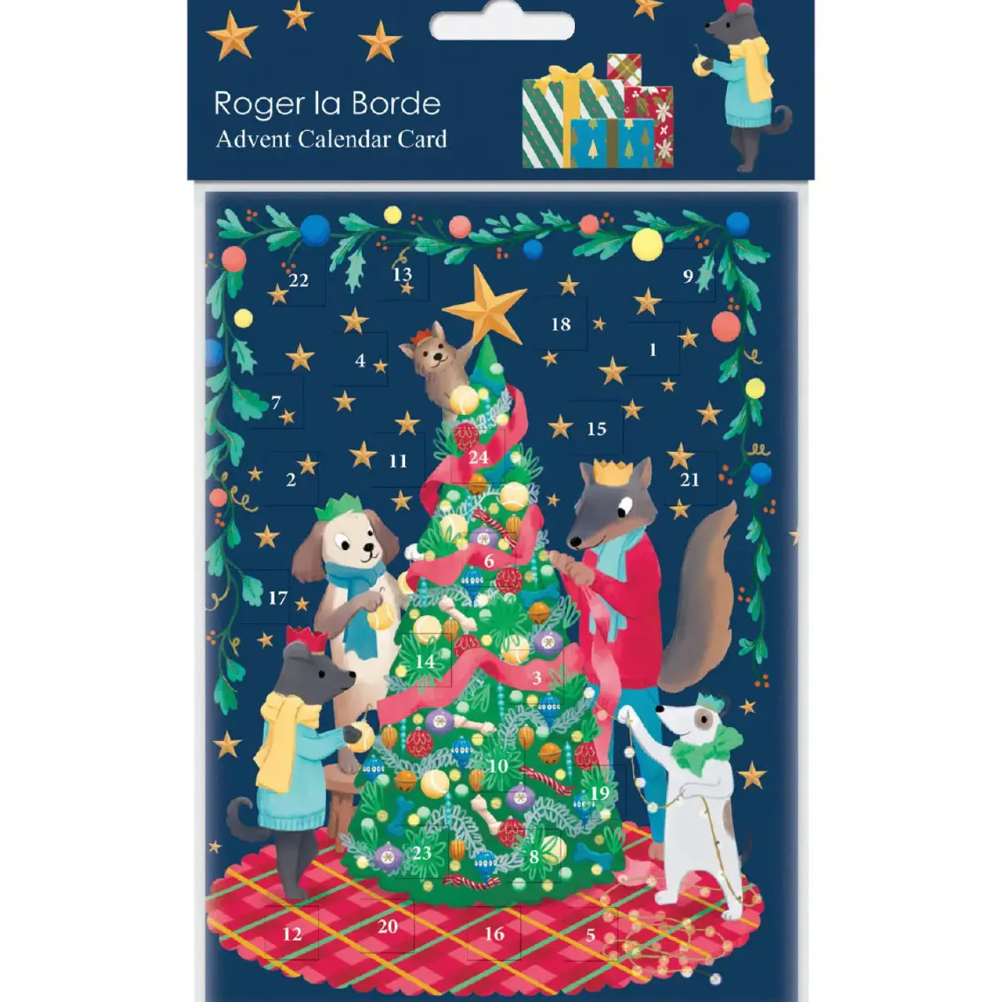Roger La Borde Bow Wow Wow Advent Calendar Card