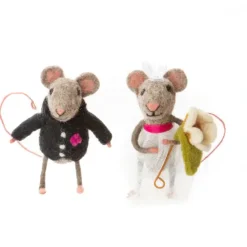 Sew Heart Felt Bride and Groom Wedding Felt Mice
