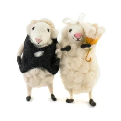 Sew Heart Felt Bride and Groom Wedding Felt Sheep