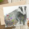 Jen Winnett Brockwell the Badger Blank Greetings Eco Card