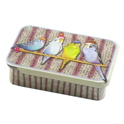 Emma Ball Budgies in Beanies Mini Slider Tin