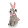 Amica Felt Bunny Earred Sitting Schnauzer Felt Decoration