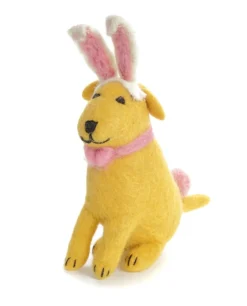 Amica Felt Bunny Earred Sitting Yellow Labrador Felt Decoration
