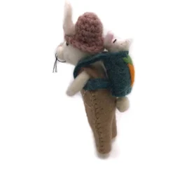 Amica Felt Bunny with Baby Backpack Felt Decoration