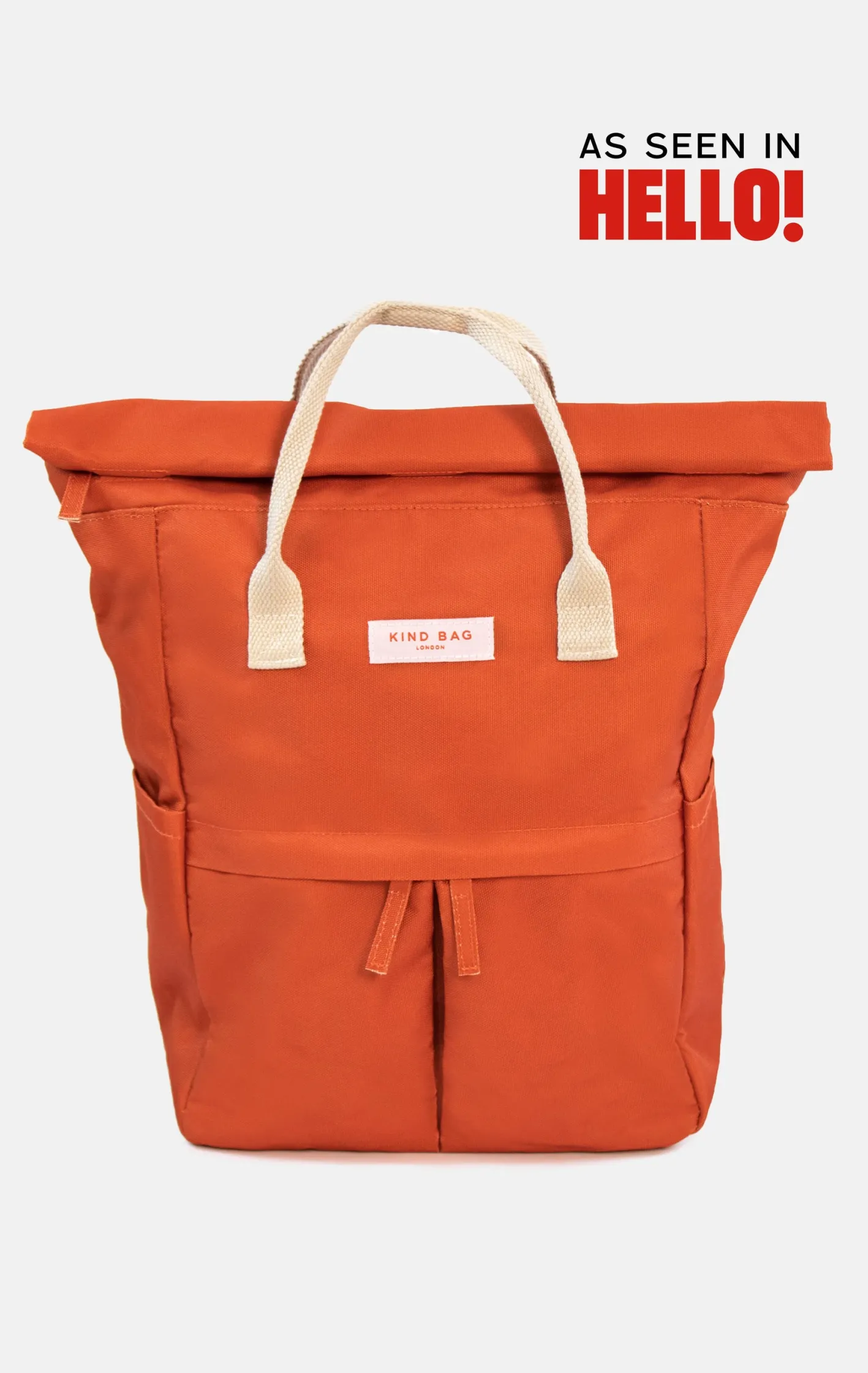 Kind Bag London Burnt Orange Hackney Medium Backpack