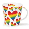 Dunoon Cairngorm Rainbow Hearts Mug