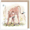 Paper Shed Design Calf With Butterflies Greetings Card