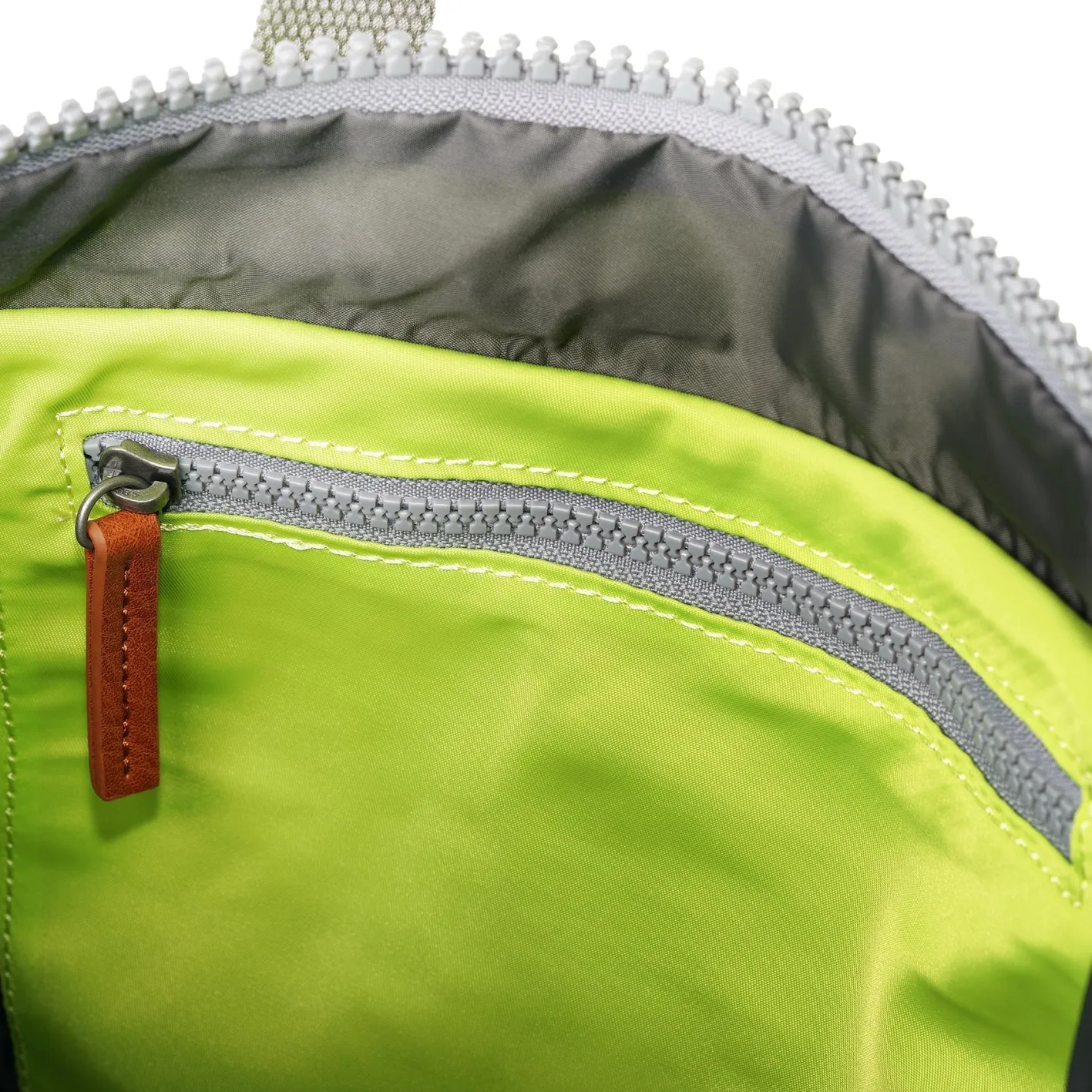 Ori London Canfield B Lime Recycled Nylon Backpack - Medium