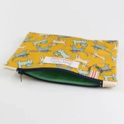 Poppy Treffry Cat Flat Zip Purse with Keyring