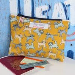 Poppy Treffry Cat Flat Zip Purse with Keyring