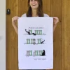This Is Nessie Cat Lovers Welly Boot Tea Towel by