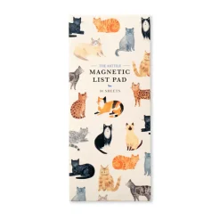 The Art File Cats Lined Magnetic Pad